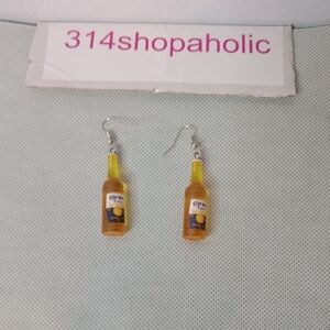 Yellow Pierced Bottle-Shaped Earrings